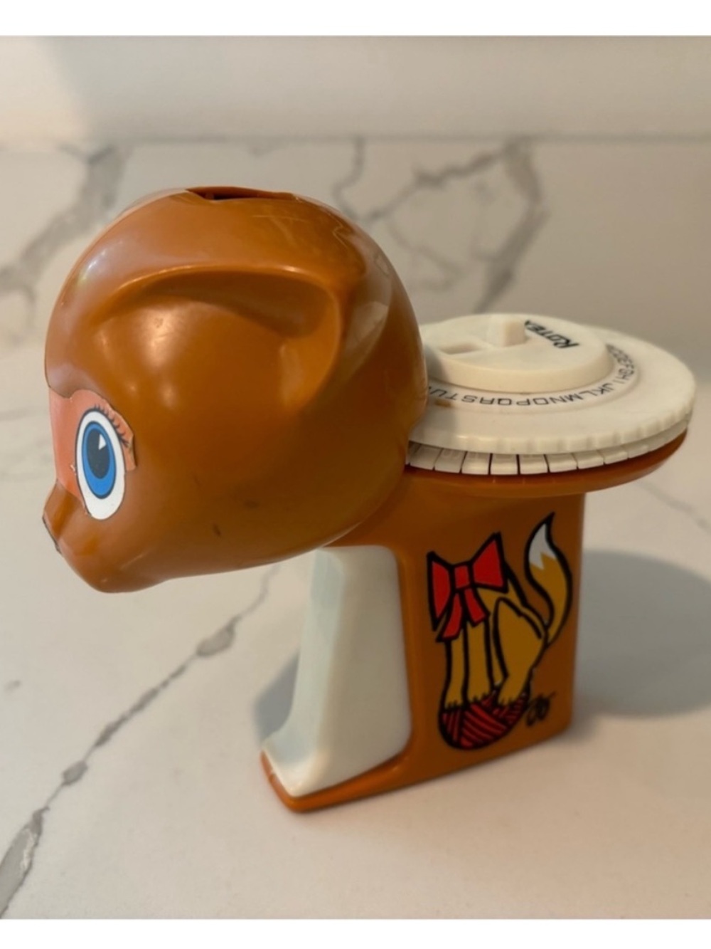 Vintage 1970’s RARE CAT Rotex Easy Writer 5” Novelty Label Maker TESTED Brown